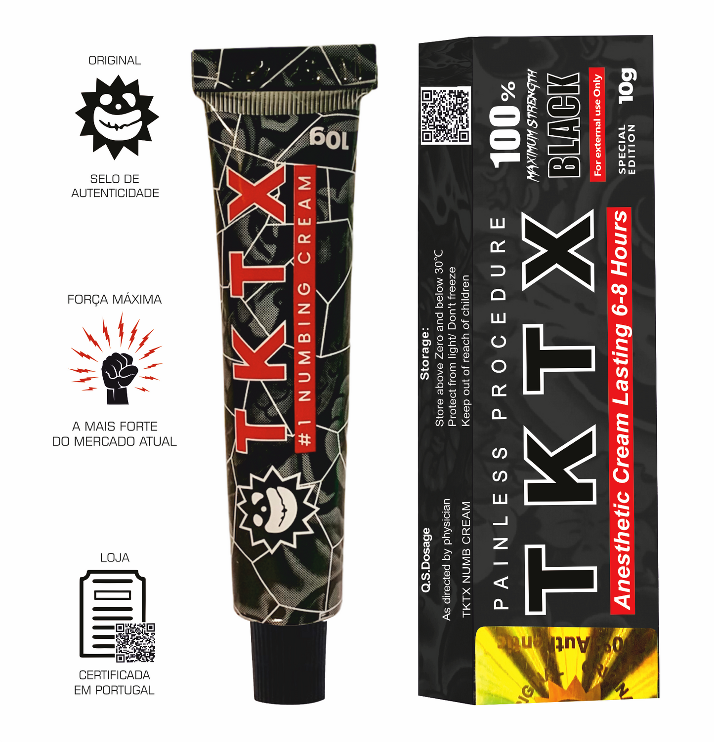 Pomada Anestésica TKTX Black 100% - Força Máxima!
