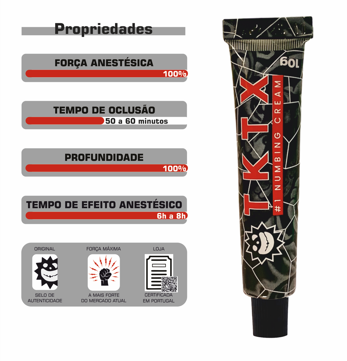 Pomada Anestésica TKTX Black 100% - Força Máxima!