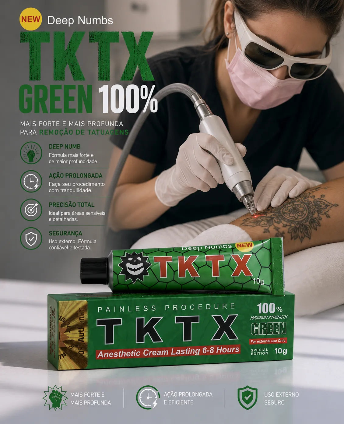 Pomada TKTX Green 100%