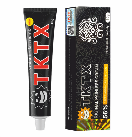Entrega rápida TKTX Black 56% "pomada anestésica de alta potência e profundidade, para tatuagem, piercing, microagulhamento, micropigmentação, microblading, remoção de tatuagem e estética. Alívio rápido, efeito prolongado e fórmula exclusiva. Garanta conforto e segurança com produto original e resultados comprovados. Compre agora!"